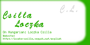 csilla loczka business card